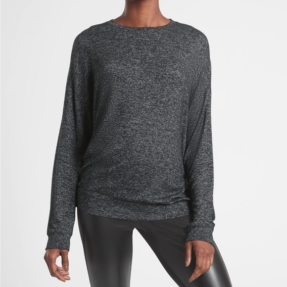 Athleta Tops - Athleta Mindfull Pullover dark charcoal gray long sleeve top